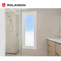 Rolansini AS2047 volets de fenêtre en verre à persienne amovible standard fenêtre à persienne en verre en aluminium réglable pour la maison