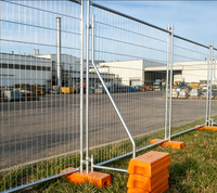 Clôture temporaire galvanisée haute résistance, revêtement en zinc, pour travaux d'ingénierie civile et événements sportifs en Australie