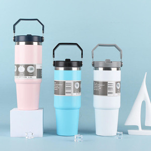 Free Custom logo 30oz With Lid <b>Camping</b> Handle Double Wall Stainless Steel Coffee <b>Mug</b> Tumblers Wholesale Bulk - Product Image 5