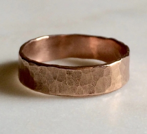 Trendige Meteoritenringe Handgefertigter Gehämmerter Fingerschmuck Personalisierter Herrenring Kupferring Antikbronze Alter <span class=keywords><strong>Ring</strong></span> - Product Image 2