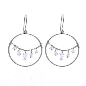 Best Quality Solid 925 <b>Sterling</b> <b>Silver</b> Herkimer Diamond Hook Earrings Designer Earring Gold Plated Handmade Fashion Jewelry - Product Image 2