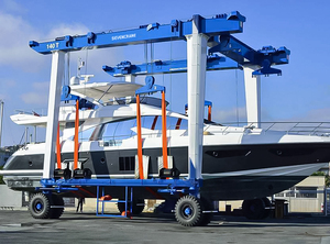 Chariot de lancement de navires mobile de 50 à 1200 tonnes, grue portique marine sur pneus en caoutchouc, élévateur de bateaux - Product Image 3