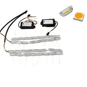 16 Led Car Headlight Tear Eye Dual Color 16 LED DRL Flexible Strip Light Turn Signal car 5050 led strip DRL Led