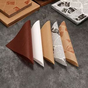 Customized Logo Printed 30*30CM Food Grade Greaseproof Burger Fried Chicken Fries <b>Pad</b> <b>Paper</b> for Cookie and Bread Wrapping - Product Image 2