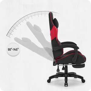 <span class=keywords><strong>Fauteuil</strong></span> de bureau <span class=keywords><strong>gamer</strong></span> professionnel de qualité supérieure, élégant, avec coutures soignées, rouge et noir, rembourré, pour adultes, capacité 150 kg - Product Image 2