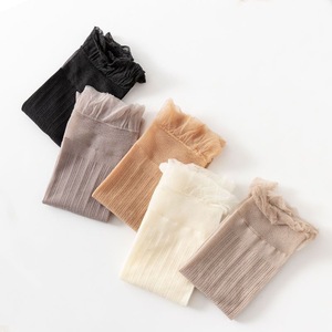 Women's <b>Lace</b> <b>Socks</b> Ultra Thin 0D Nylon Transparent Mid Calf Summer Spring Autumn Solid Color Milky White And Black - Product Image 4