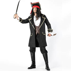 Spot Polyester Halloween <strong>Costume</strong> Cosplay JACK Captain Male <strong>Pirate</strong> <strong>Costume</strong> Male <strong>Pirate</strong> Robber Performance Stage <strong>Costume</strong> - Product Image 2