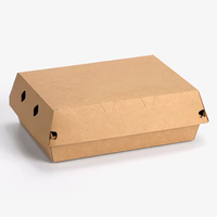 Fabricants chinois Boîte à hamburger en papier kraft imprimée sur mesure avec logo Boîte d'emballage hamburguesas de qualité alimentaire