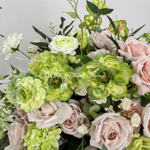 DKB - Bola de Flores de Rosa Blanca de Seda en Oferta, con Hojas Verdes de Eucalipto, para Decoración de Bodas y Eventos - Product Image 6