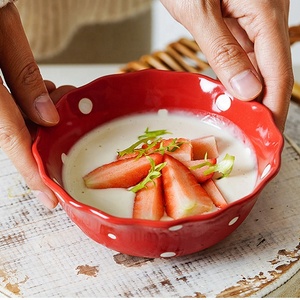 Bol de service en <span class=keywords><strong>porcelaine</strong></span> de cuisine, vaisselle colorée pour les fêtes, ustensiles de cuisson personnalisés, ramequins, bols <span class=keywords><strong>à</strong></span> soupe et <span class=keywords><strong>à</strong></span> salade, bols ronds en céramique - Product Image 3