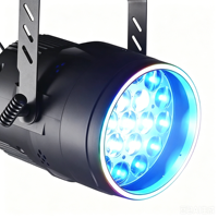 Projecteur LED Zoom Par 19x15W RGBW 4-en-1 avec anneau halo, réglable de 10 à 40 degrés, DMX512, éclairage de scène pour DJ, discothèque, mariage, événement