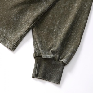 Custom Vintage Acid Wash T-Shirt 100% <strong>Cotton</strong> Long Sleeve Plus Size Graphic Street <strong>Wear</strong> Wholesale Print Sweatshirt Custom Logo - Product Image 4