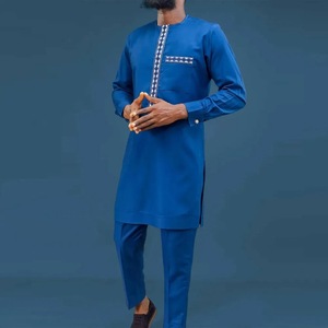 Nouvel ensemble populaire de <span class=keywords><strong>pantalon</strong></span> long Dashiki 2 pièces, style moderne, costumes pour hommes, Jalabiya pour hommes, robe africaine blanche, <span class=keywords><strong>Boubou</strong></span> <span class=keywords><strong>Homme</strong></span> - Product Image 6