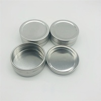 Contenitore in Alluminio Rotondo Argento da 30ml per Sapone con Coperchio Scorrevole