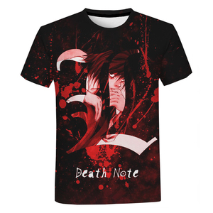 New Fashion Horror Anime <span class=keywords><strong>Death</strong></span> <span class=keywords><strong>Note</strong></span> camicia stampata in 3D per uomo moda estiva Cool top camicia Casual con stampa 3D da uomo - Product Image 5