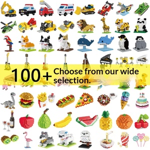 Bloques de Construcción de Plástico ABS, Serie de Animales y Dinosaurios de Micropartículas, Juguete de Ensamblaje DIY para Niños, Regalo en Bolsa, Venta al Por Mayor - Product Image 1