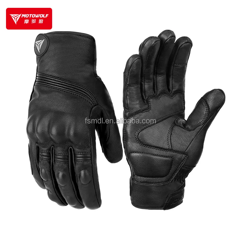 MOTOWOLF motorcycle outdoor riding gloves winter touch screen full finger j plus velvet warm winter gloves