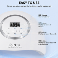 Lampe à ongles UV LED haute puissance 48W - Professionnelle, portable, sans fil, pour usage domestique et en salon, en plastique