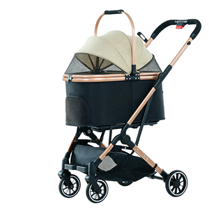 Poussette multifonctionnelle pour animaux de compagnie, détachable, avec panier amovible, légère, pliable, 4 roues, pour les voyages et le camping - Product Image 1