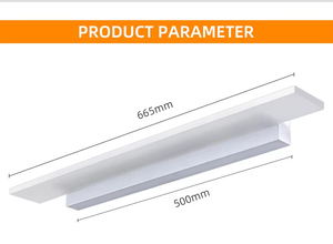 Lámpara de Pared LED Minimalista, Cuerpo Rectangular de Aluminio Blanco, Luz Cálida, Iluminación para Espejo de Baño, IP44 Impermeable, Montaje Superficial - Product Image 5