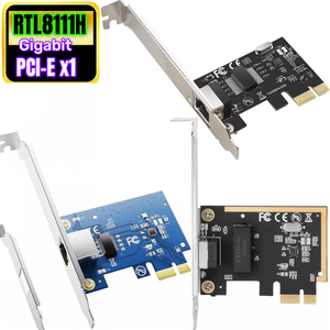 Ordenador PCIe Gigabit Ethernet Tarjeta de red Nic 1000Mbps, 1Gbps Realtek RTL8111H <span class=keywords><strong>PCI</strong></span>-E RJ45 Adaptador de tarjeta de red LAN <span class=keywords><strong>PCI</strong></span> Express - Product Image 1