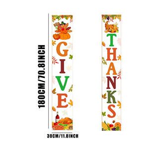 Thanksgiving Door Curtain 30*180cm Festive <b>Banners</b> for Home Decor - Product Image 2