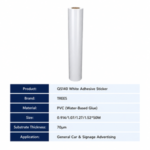 Rouleau de vinyle imprimable en gros, film PVC auto-adhésif à base d'eau avec colle blanche <span class=keywords><strong>pour</strong></span> covering automobile et matériaux de signalisation extérieure OEM - Product Image 4