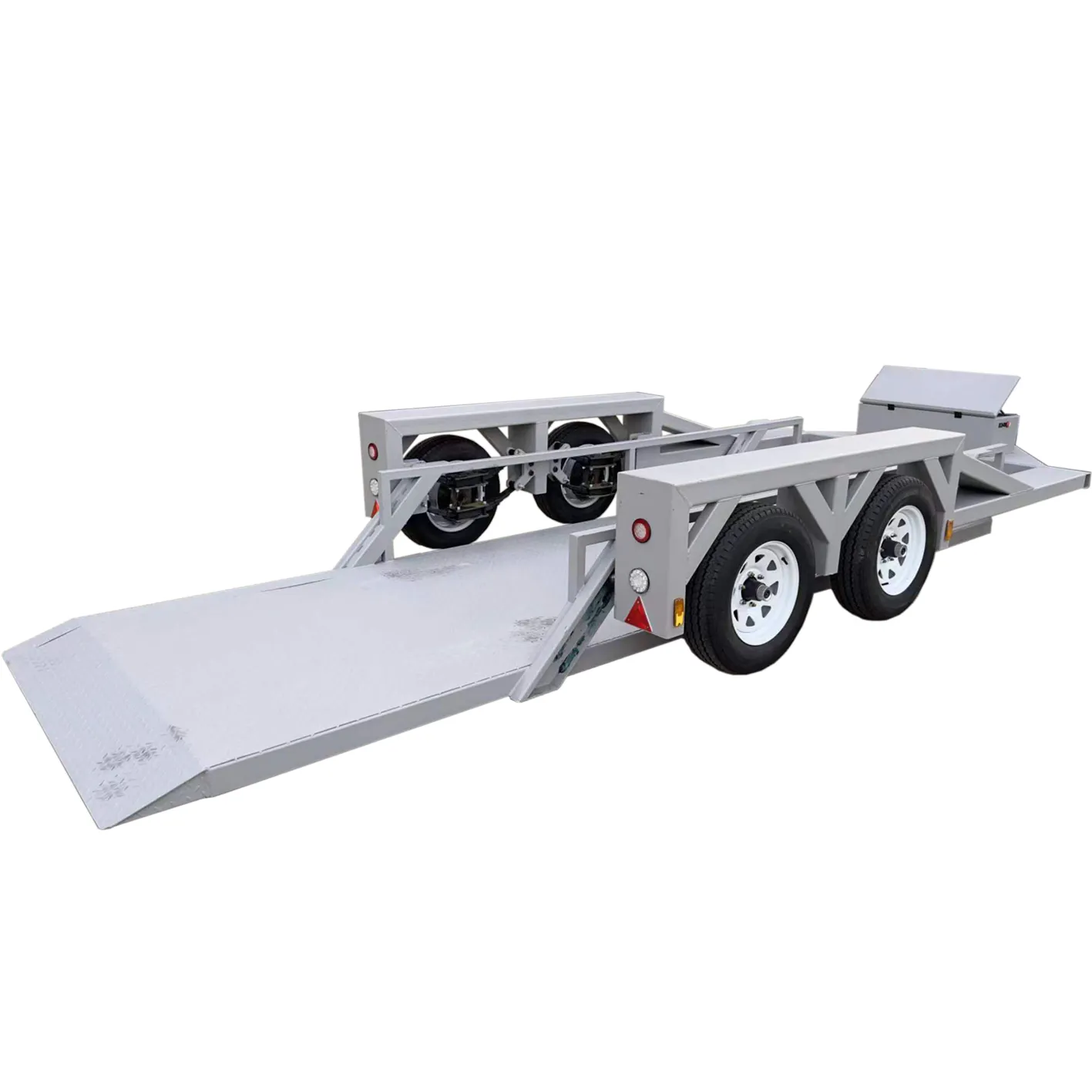 Gaya baru kualitas tinggi flatbed tas udara suspensi Forklift trailer mobil balap ATV UTV mobil trailer