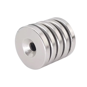 Imanes de agujero avellanado de tierras raras de neodimio de anillo redondo potente N52 personalizados uso Industrial con servicio de procesamiento de corte - Product Image 4