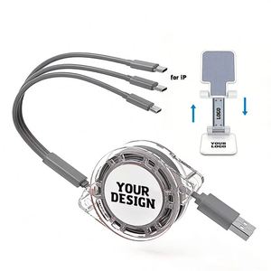 Hot Promotional Gift Items 3 in 1 <b>USB</b> C <b>Cable</b> Multi Charger Retractable Custom Logo <b>USB</b> <b>Charging</b> <b>Cable</b> for Wholesale - Product Image 1