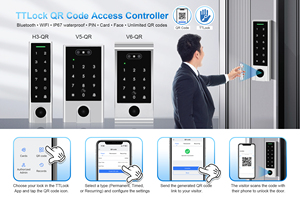 IP67 ttlock สำหรับการควบคุมการเข้าถึงรหัส QR และคีย์อิเล็กทรอนิกส์ RFID ไม่จำกัดและการจัดการระยะไกลสำหรับโรงแรม/สำนักงาน - Product Image 2