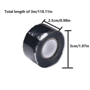 Self-Fusing <b>Silicone</b> Repair Tape,<b>Waterproof</b> Emergency Wrap Tape for Hoses,Pipes,Cables,Electrical Insulation,Automotive & Marine - Product Image 2