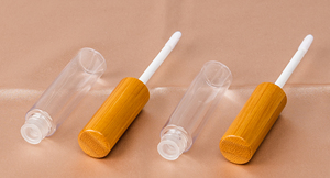 CLASE DE FÁBRICA <span class=keywords><strong>no</strong></span> logotipo lápiz labial líquido de embalaje maquillaje con pincel blanco de bambú tubo de brillo de labios - Product Image 4