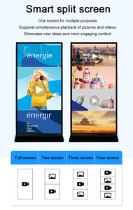 75 इंच के इनडोर फुल स्क्रीन 4k रिज़ॉल्यूशन फ्लोर पर विज्ञापन डिस्प्ले के लिए डिजिटल टोटेम - Product Image 2