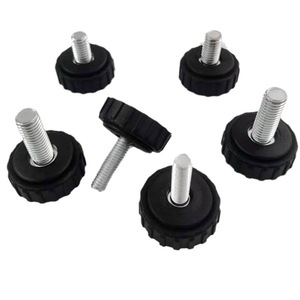 Furniture Leg Adjustable Plastic Feet M8 <b>28mm</b> Round Bottom For Cabinet Kitchen TV Stand Easy Installation - Product Image 1