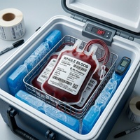 Etiquetas Adhesivas para Bolsas de Sangre con Código de Barras Impresas a Medida, Etiquetas para Medicamentos de Papel Sintético Termosensible, Impermeables y Ecológicas