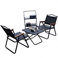 Chaise pliante PP Kermit avec cadre en alliage d'aluminium, chaise de camping portable, siège de camping léger pour l'extérieur, aucun assemblage requis
