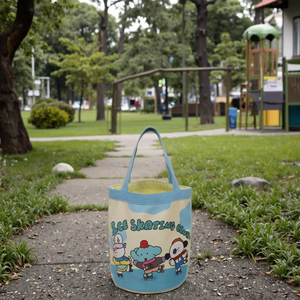 Bonito bolso de cubo de lona con grafiti, ilustración divertida de algodón abierto para niños, portátil para mamá, almacenamiento, trabajo, almuerzo, bolso de Estudiante - Product Image 1