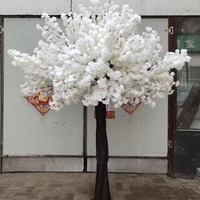 Branches de cerisier artificielles en soie faite à la main, écologiques, rouge, rose, blanc, pour Noël et le Nouvel An