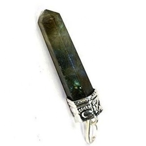 Haute qualité Cristal Pendentif labradorite Point Guérison Pierres Précieuses Crayon Cristal Hexagonal point Bijoux Collier Grossiste - Product Image 3