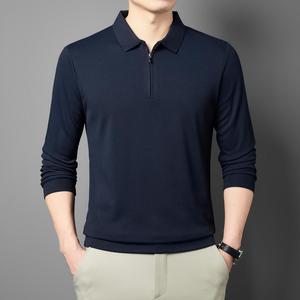 <span class=keywords><strong>Cardigan</strong></span> a Maniche Lunghe con Zip e Logo Personalizzato, <span class=keywords><strong>Polo</strong></span> Casual Versatile da Uomo, Abbigliamento Maschile - Product Image 2