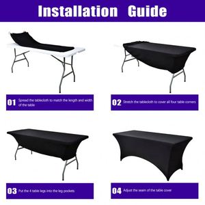 One-Piece Stretch Tablecloth with Heat Transfer Color Printing for Exhibition Promotion or Advertising <b>Table</b> Covers - Product Image 6