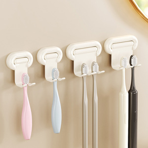 Wall Mounted Toothbrush Holder Suction Cup No Drilling Required For Bathroom <b>Under</b> Mirror Cabinet - Product Image 2