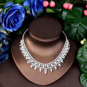 Brilliant Cubic Zirconia Big Jewelry Sets for <b>Women</b> Bridal Wedding Jewellery Set Accessories <b>Fashion</b> 4 Pcs Necklace Sets <b>S</b>-341 - Product Image 4
