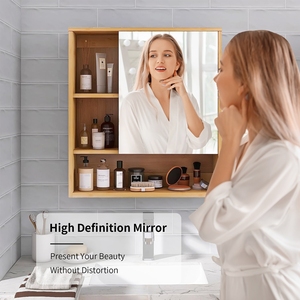 <span class=keywords><strong>Armoire</strong></span> de salle de bain avec miroir Unho: <span class=keywords><strong>Armoire</strong></span> de toilette avec <span class=keywords><strong>armoire</strong></span> de rangement avec étagère suspendue <span class=keywords><strong>Armoire</strong></span> <span class=keywords><strong>à</strong></span> pharmacie murale-55.5X16X61cm - Product Image 4