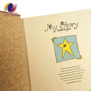 Diseño de impresión personalizado de alta calidad, cuaderno de día, primer año, impresión de libros de memoria para bebés