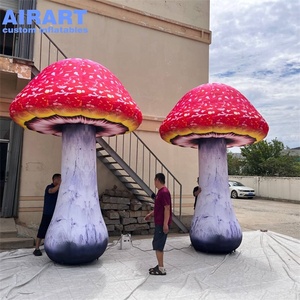 Grand champignon gonflable décoratif, champignons rouges gonflables sur mesure de grande taille pour décors événementiels - Product Image 4