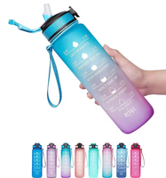 BSBH 2024 Bouteille d'Eau Grande Contenance Anti-Fuite avec Marqueur de Temps Motivationnel, Qualité Alimentaire, pour Fitness, Gym, Sports de Plein Air – Vente en Gros