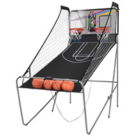 Machine de tir au basket-ball électronique à pointage automatique pour adultes et enfants, pliable, double jeu de tir, support de ballon noir, Chine