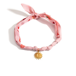 Collar con colgante de acero inoxidable para mujer, cadena con forma de corazón y flor, joyería de moda, origen Yiwu XL31884 - Product Image 5